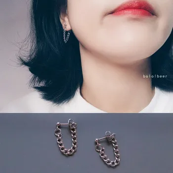 

fashion Simple punk chain earrings for Women Korean Minimalist Earrings Jewelry Accessories wholesale