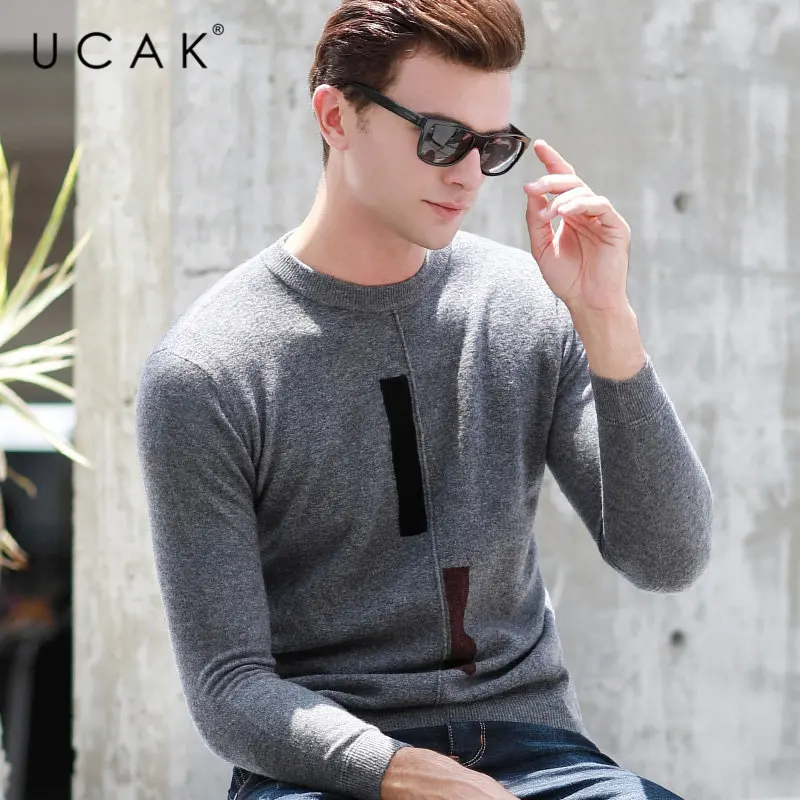 UCAK Brand Pure Merino Wool Sweater Men 2019 New Arrivals Autumn Winter Thick Warm Cashmere Pullover Men O-Neck Pull Homme U3035 UCAK Brand Pure Merino Wool Sweater Men 2019 New Arrivals Autumn Winter Thick Warm Cashmere Pullover Men O-Neck Pull Homme U3035