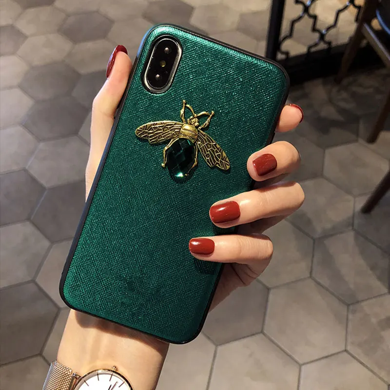 Luxury-Fashion-brand-Diamond-Bee-Glitte-soft-case-for-iphone-6-S-7-8-plus-X (6)