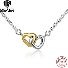 Unidos en el Amor Real de Plata de ley 925 Colgante de Collar de Cadena y colgantes y choker collar para las mujeres joyería fina de plata boda