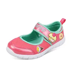 Дети против скольжения дышащая обувь для девочек Милая модная повседневная обувь малышей мягкие кроссовки детская обувь для девочек ЕС 24-32