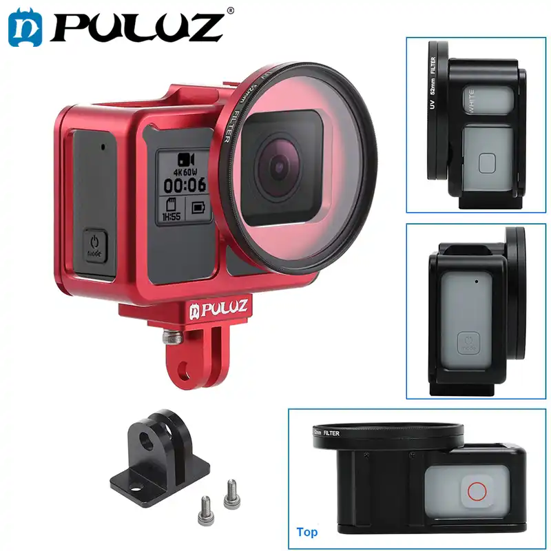 Puluz Case For Gopro Hero 7 Black Silver White Housing Shell Protective Cage Insurance Frame For Gopro Hero 7 Sports Camcorder Cases Aliexpress