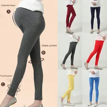 Soft Adjustable Pregnant Women Leggings Abdominal Maternity font b Slim b font Pants Belly Leggings Trousers