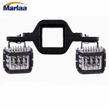 

2PCS Dually Side Shooter 4" Flashing Cubes Led Work Light bar With 1pcs Tow Hitch Mounting Bracket for Trailer Truck SUV