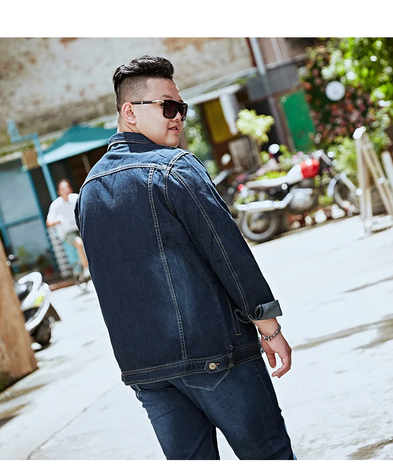 Мужские джинсовые куртки размера плюс 8XL 7XL 6XL, Мужская модная ковбойская мотоциклетная куртка, пальто, Классическая Повседневная Свободная мужская верхняя одежда