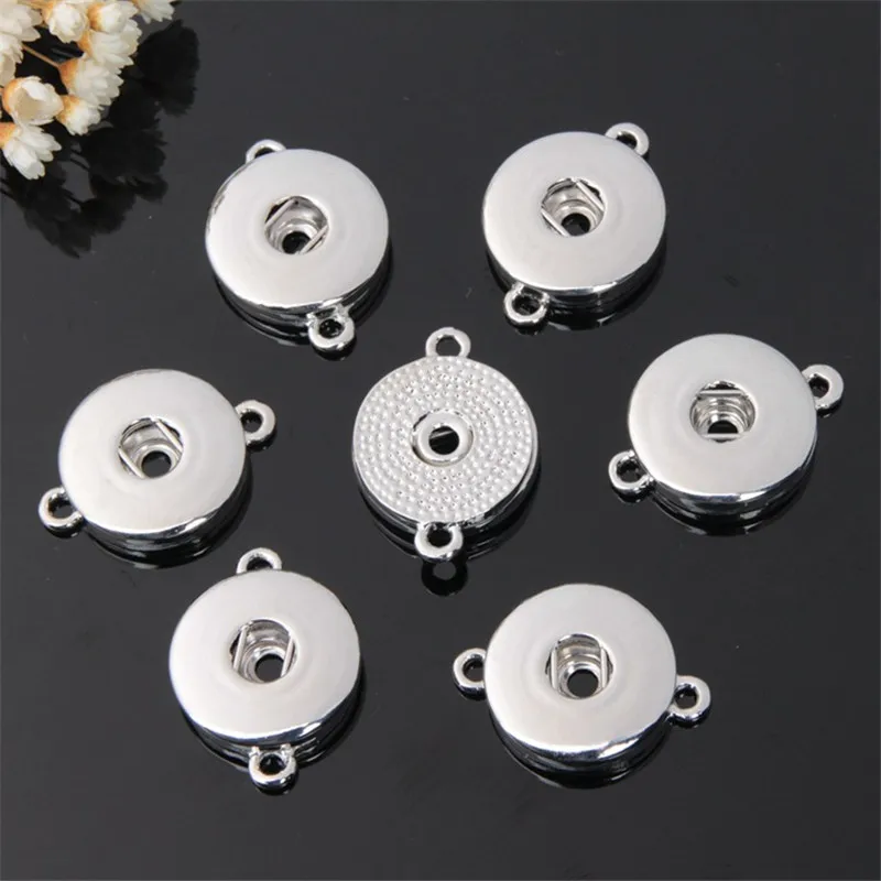 10PCS/lot Wholesale Snap Jewelry Findings Metal Silver 18mm Snap