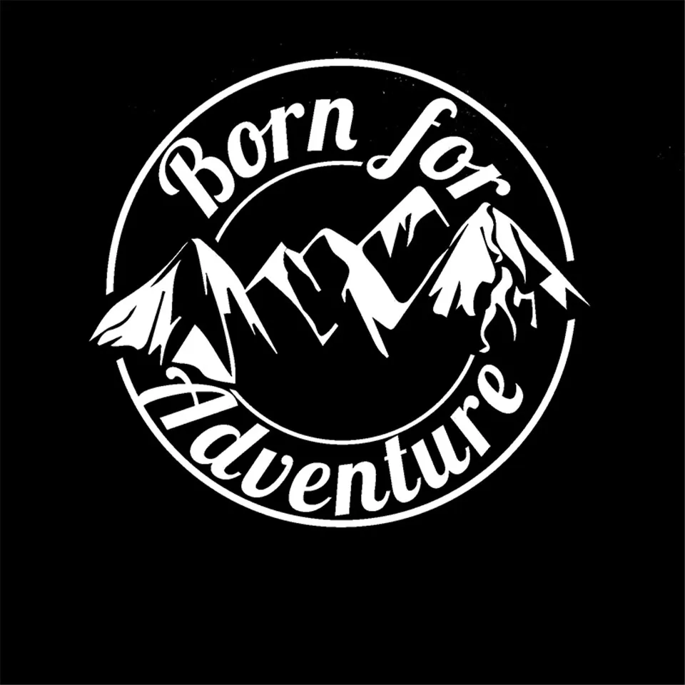 Cool Graphics Born For Adventure Vinyl Decal Sticker Car Caravan Camper Van Motorbike Laptop BlackSilverLaser 1516cm (3)