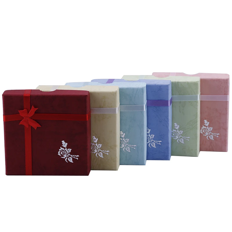 24 шт 9*9 см смешанный цвет серебряный розовый принт браслет/браслет бумажные подарочные коробки, Рождественский/праздничный подарок на Рождество коробка