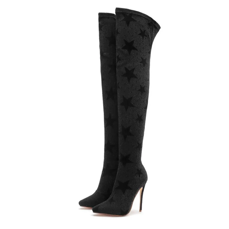 Зимняя обувь; женские короткие плюшевые сапоги с острым носком на очень высоком каблуке в римском стиле; облегающие высокие сапоги на шпильке; MAZIAO