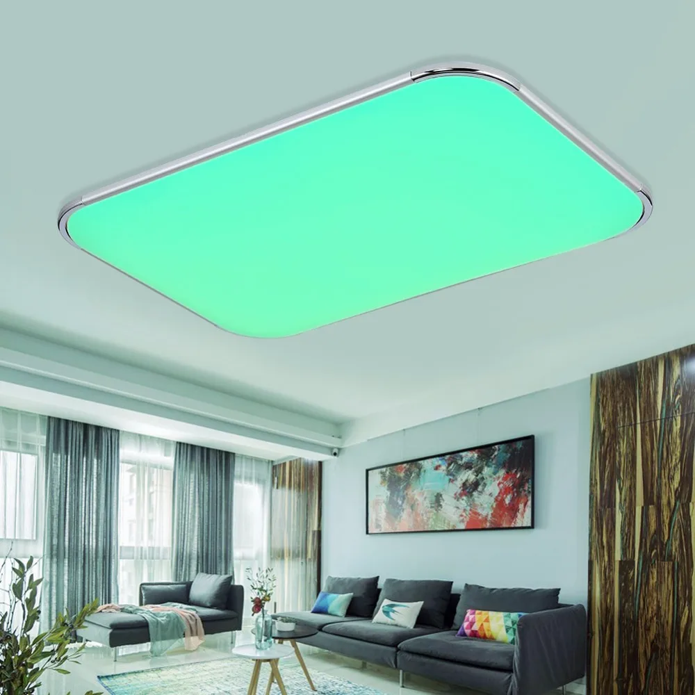 Современный пульт RGB светодиодный потолочный светильник с красочными и smart dimmer светодиодный потолочный светильник для гостиной и спальни AC100-240V