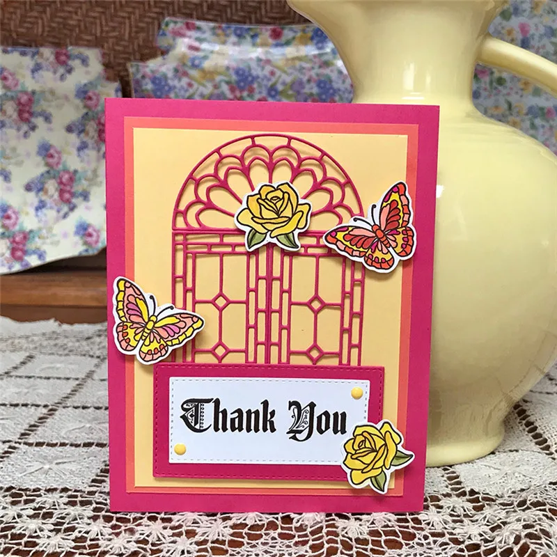 

GJCrafts Window Metal Cutting Dies DIY Scrapbooking Craft Embossing Stencil Card Decoration 2018 New Die Cut
