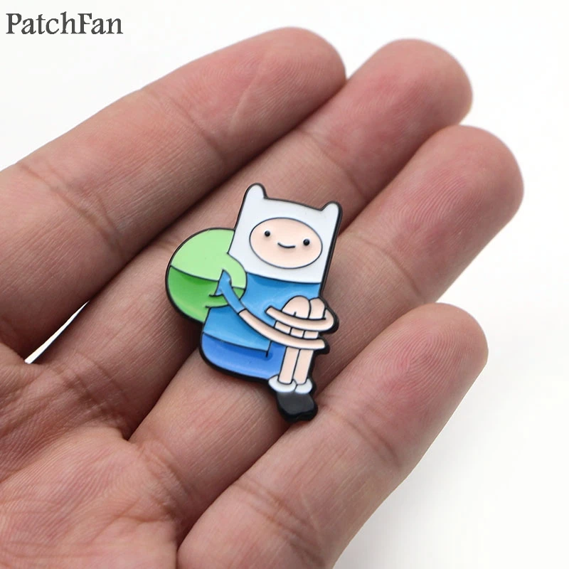 A0472 Patchfan Adventure Time модные популярные забавные очаровательные милые Мультяшные булавки для детей, мужчин, женщин, броши, аксессуары для одежды, ювелирные изделия, значки