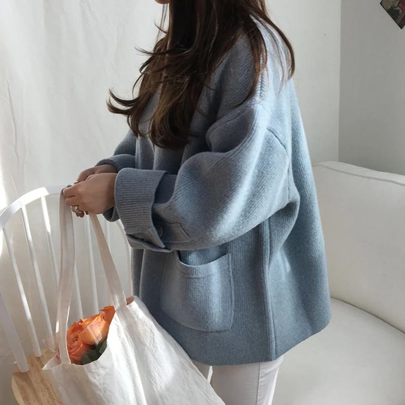 DICLOUD Vintage Short Knited Sweaters Women Fashion Oversized Sweater Ladies Winter Coats Woman Harajuku Designer Women Tops New