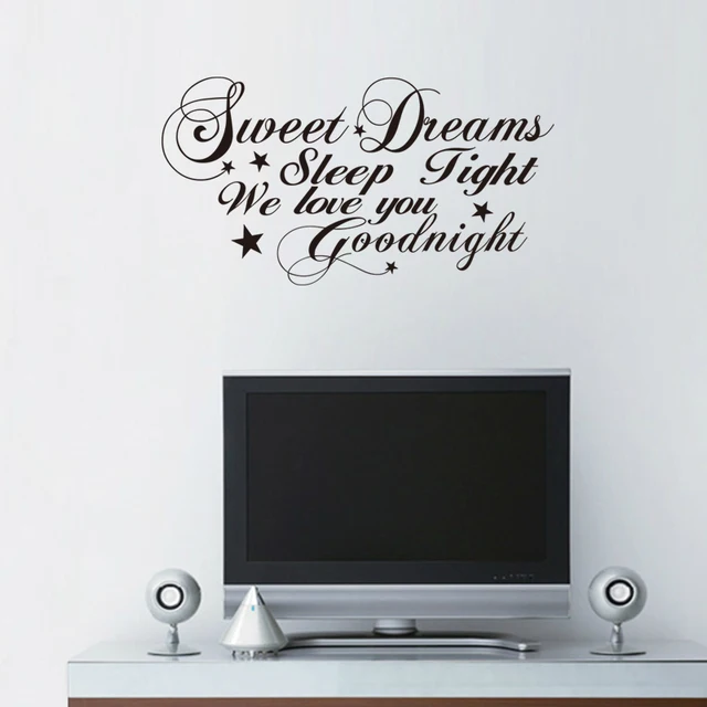 good night sweet dreams romantic bedroom wall stickers living room