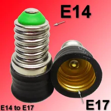 100 шт. E14 для E17 лампа держатель Гнездо Aapter светодиодный патрон для лампочки лампы с винтовыми зажимами на европейскую розетку