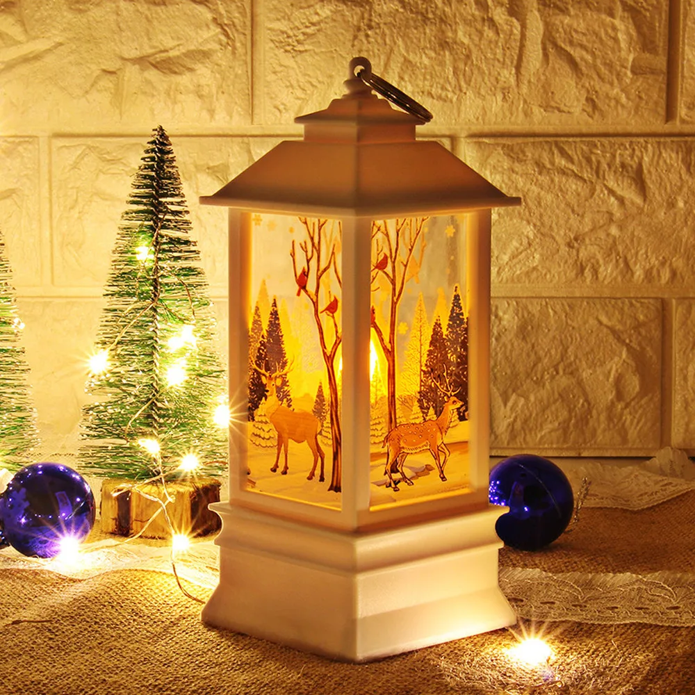Новогодние рождественские украшения для дома, 1 набор, рождественская свеча, светодиодный светильник, свечи для Рождественского украшения