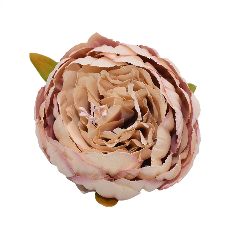 1pc 8cm Big Artificial Peony Flower Heads DIY Silk Flower Head for Wedding Home Party Decoration Flowers Fake Flower - Цвет: FH10