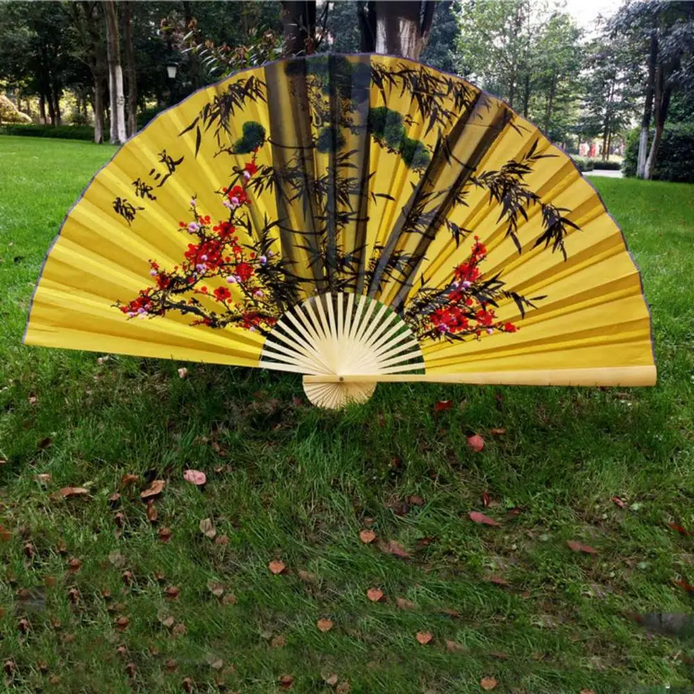 Подвесной вентилятор декоративный вентилятор китайский стиль ремесло шелковая ткань вентилятор большой складной вентилятор для жизни 3 - Цвет: 90x170CM