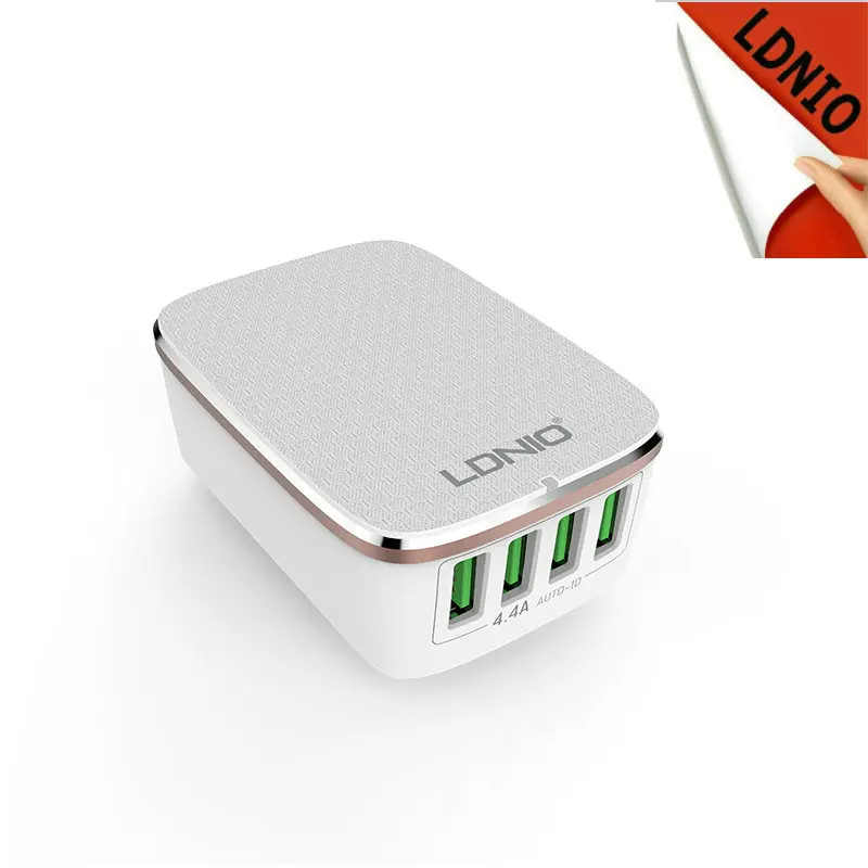 LDNIO Оригинальное 4 USB мульти порта 4.4A быстрое зарядное устройство EU/US вилки