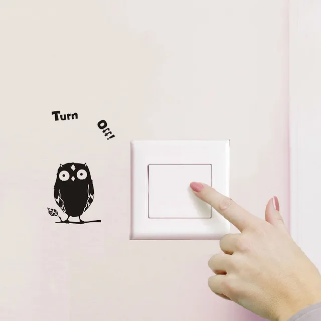 Cute Cartoon Owl Wall Stickers Switch Decor Light Turn Off Small Wallpaper Home Decoration K27 11 Cute Cartoon Owl Wall Stickers Switch Decor Light Turn Off Small Wallpaper Home Decoration K27 11