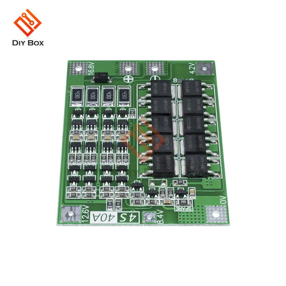 4S 40A литий-ионная батарея 18650 зарядное устройство PCB плата защиты BMS с балансом для бурильного двигателя 14,8 в 16,8 в Lipo модуль