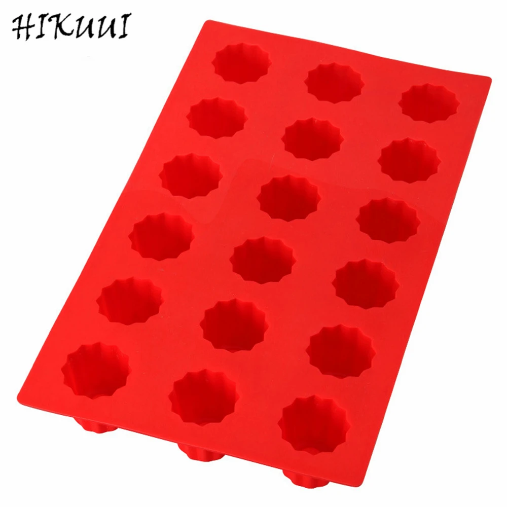 

Top Platinum Silicone 18 Cups Cannele Cake Mold Custard Dessert Jelly Pudding Silico Mould Breakfast Baking Tools Safety Molds