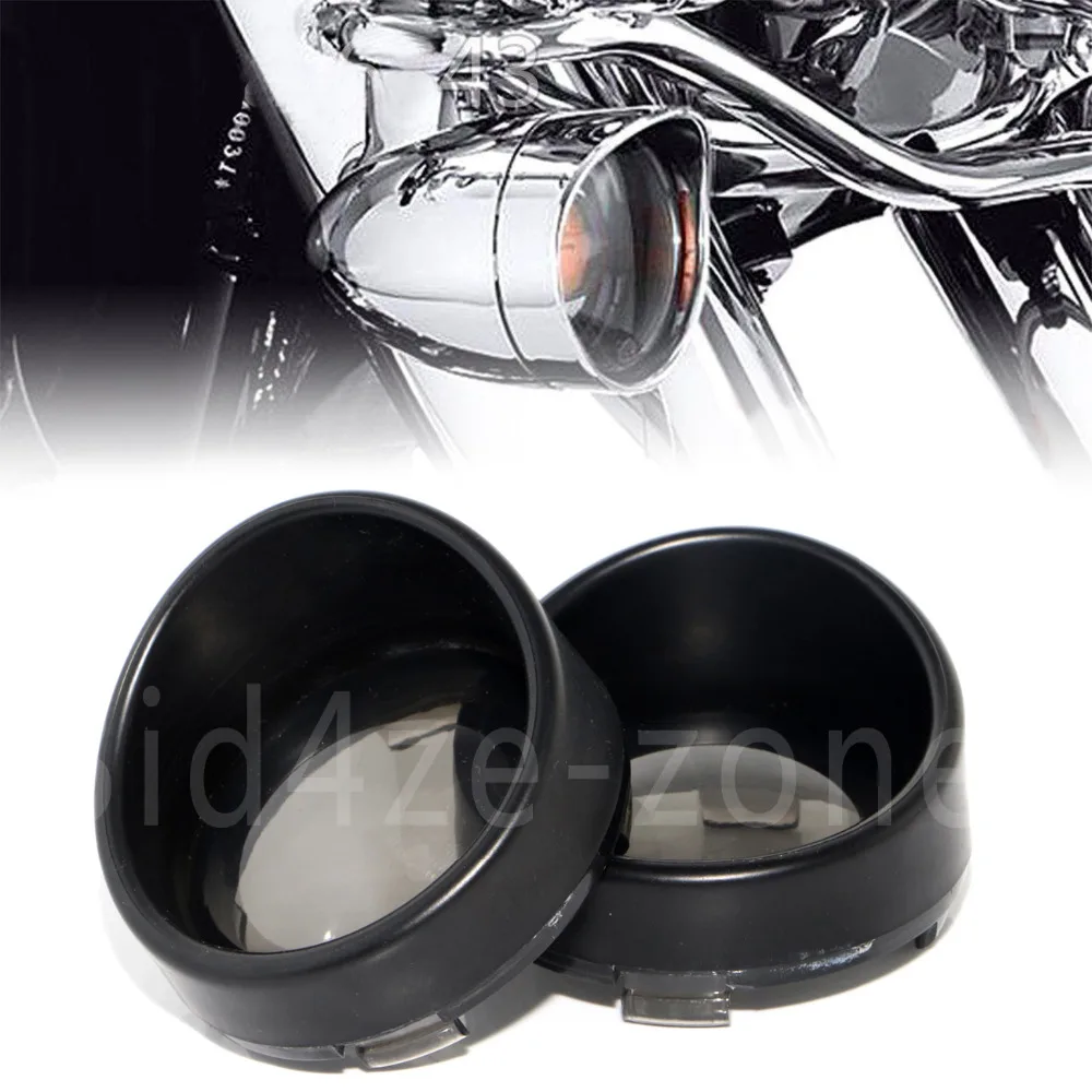 1 пара черный с козырьком указателя поворота кольцо дымчатое для Harley Dyna Touring | Накладки и декоративные молдинги -32956400098