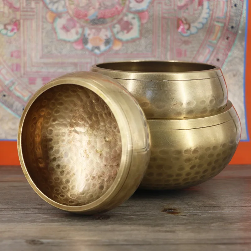 1 шт., медная тибетская поющая чаша, буддийская декоративная поющая чаша, кайлиновое зерно, Декор, Непальские блюда, Новое поступление