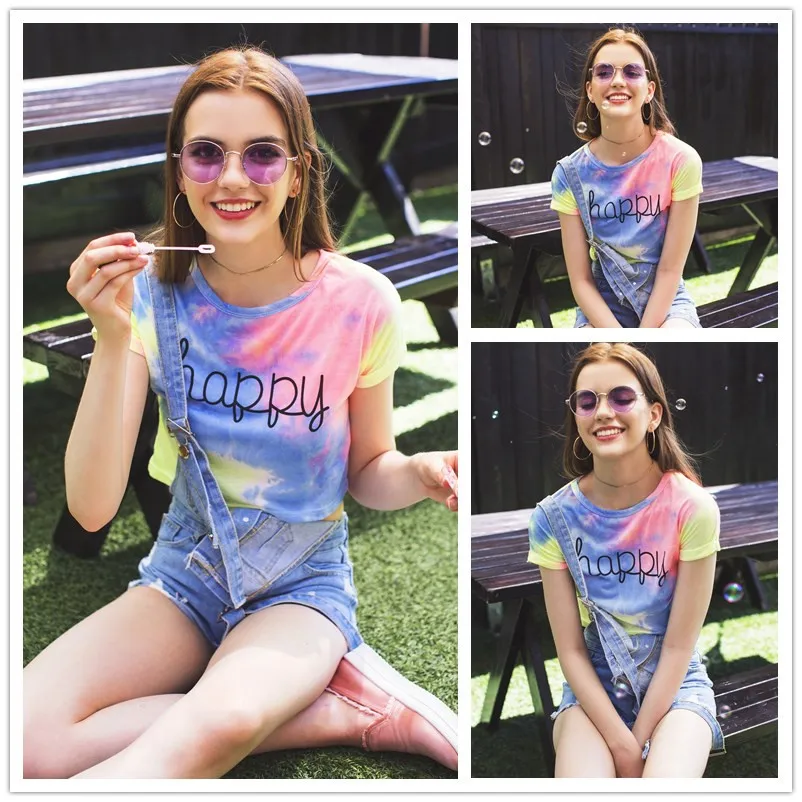 romwe rainbow shirt