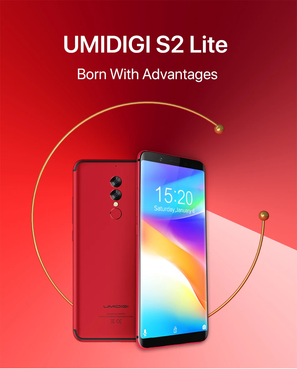 UMIDIGI S2 Lite 6," 18:9 полноэкранный мобильный телефон 5100 мАч 4 Гб Ram 16 Мп+ 5 Мп двойная камера Face ID Android 7,0 4G LTE смартфон