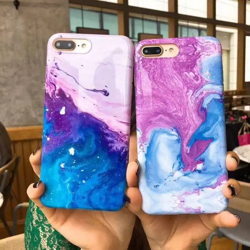 Чехол для телефона с отражающей поверхностью iPhone 8 7 X Plus цветной чехол морской