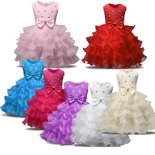 2019 New Pudcoco Infant Kid Baby Girl Diamond Chiffon Dress Wedding Bridesmaid Sleeveless Pageant Party Formal Clothes Hot | Детская