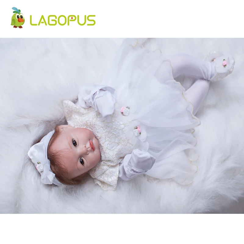 Лагопус Кукла Reborn 55 см детская кукла Bebe игрушки для детей мягкие силиконовые