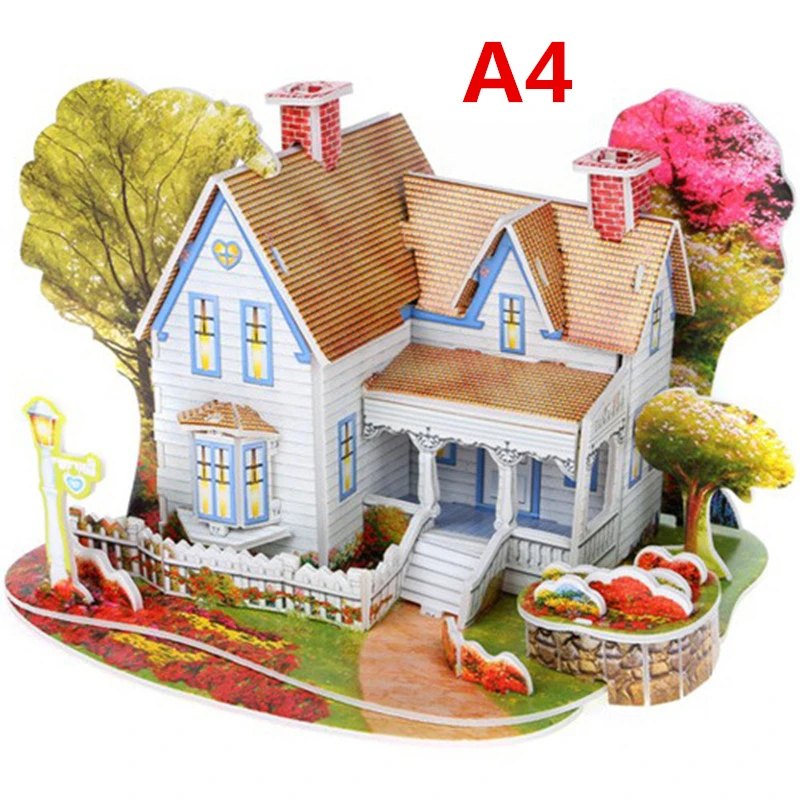 3D DIY rompecabezas bebé juguete niño Aprendizaje Temprano Castillo construcción patrón para niños Brinquedo Educativo casas PuzzleRP60 3D DIY rompecabezas bebé juguete niño Aprendizaje Temprano Castillo construcción patrón para niños Brinquedo Educativo casas PuzzleRP60