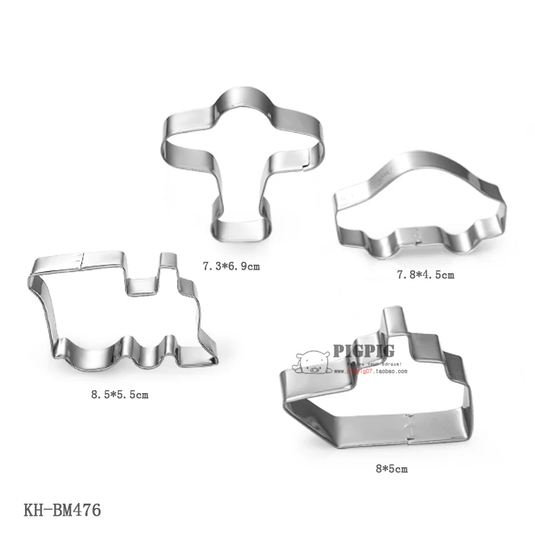 4 шт./лот самолет и поезд и автомобиль формы для печения нож для бисквита форма для выпечки Кондитерские инструменты резак печенья инструменты для выпечки