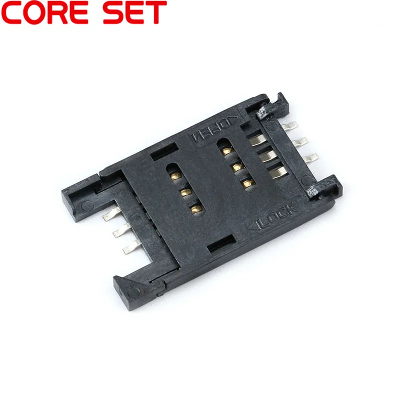 

10Pcs/Lot 6pin Micro SIM Card Slot Connectors TF Card Deck Fit For Phone Tablet