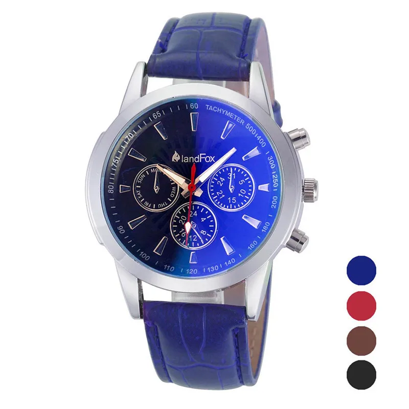 New Men Watches Luxury Fashion Crocodile Faux Leather Analog Watch Watches Male Hour Men Clock Relogio Masculin M04 (9)