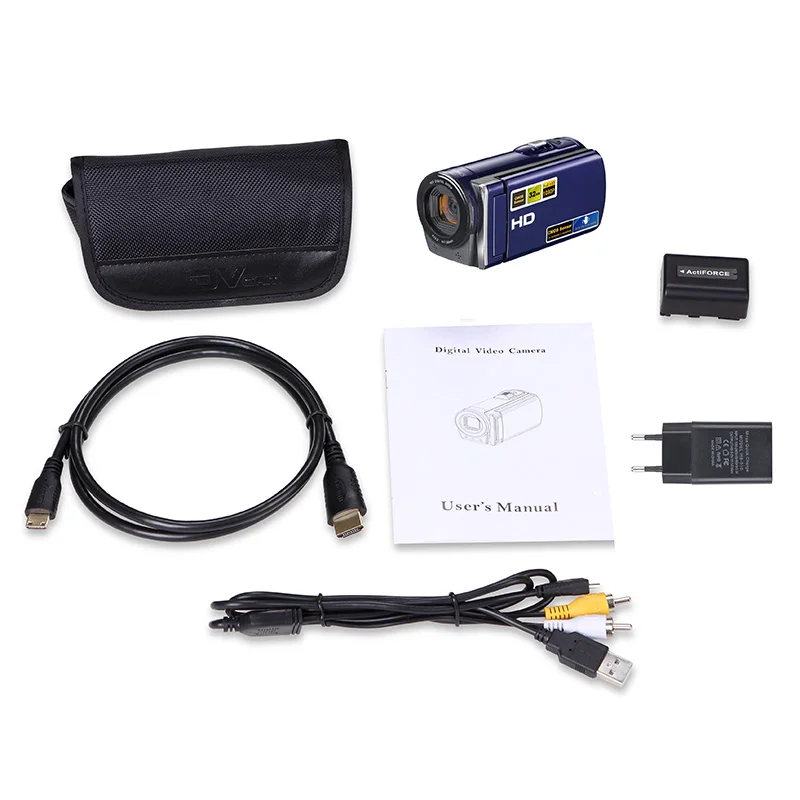 HD 16X Digital Video Camcorder DV DSLR Camera LED Fill Light 3.0 inch Screen Smile Capture for Windows 98SE 2000 XP Vista 7 8
