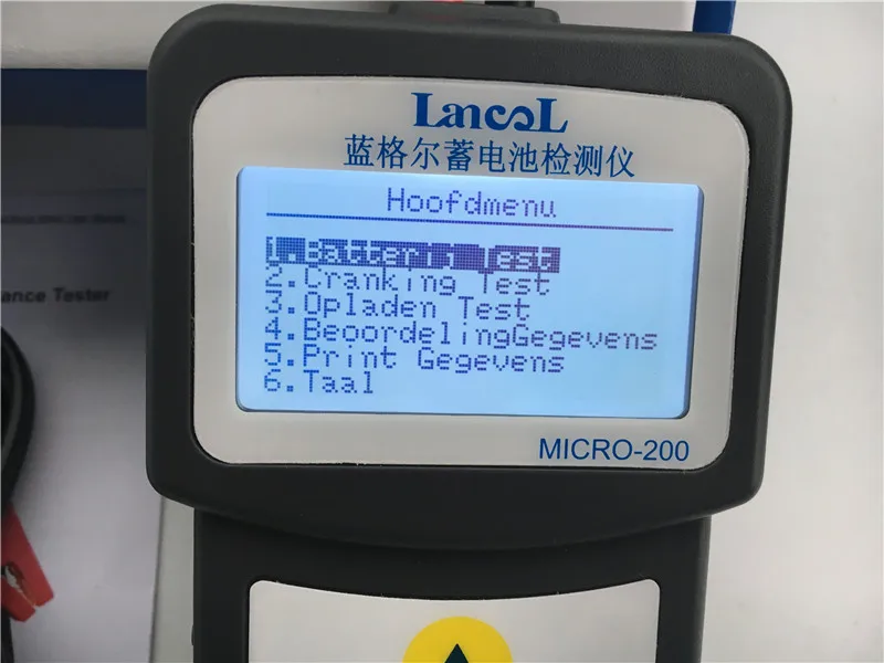 Lancol 12 В cca Цифровой автомобиль Батарея тестер проверки автомобильной Батарея нагрузки тестер MICRO-200 с USB для печати голландский