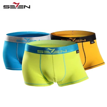 

Seven7 Brand Boxershorts Men Cotton Long Underwear Male Sexy Masculina Cueca Boxers Short 3pcs/Set Plus Size XXXL 5XL 113F08040