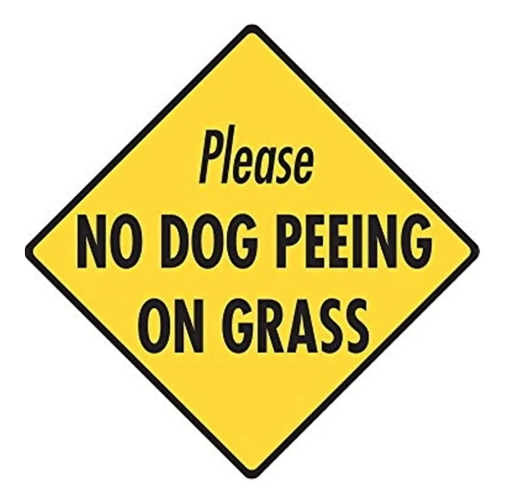 

Please No Dog Peeing On Grass Metal Tin Sign for Yard Home