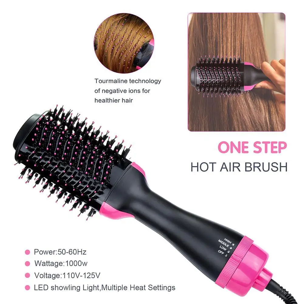 

Electric Hair Dryer Comb Multifunctional Infrared AnionComb Straight Hair Curling Comb Hairdryer