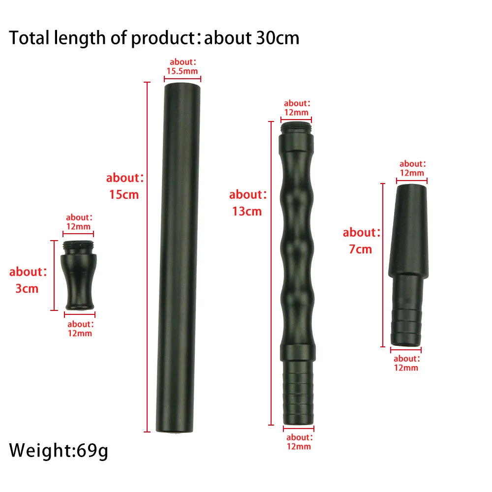 SY 1 комплект из алюминиевого сплава 30 см Набор ручек для кальяна диаметр 12 мм силиконовый шланг Chicha аксессуары для кальяна
