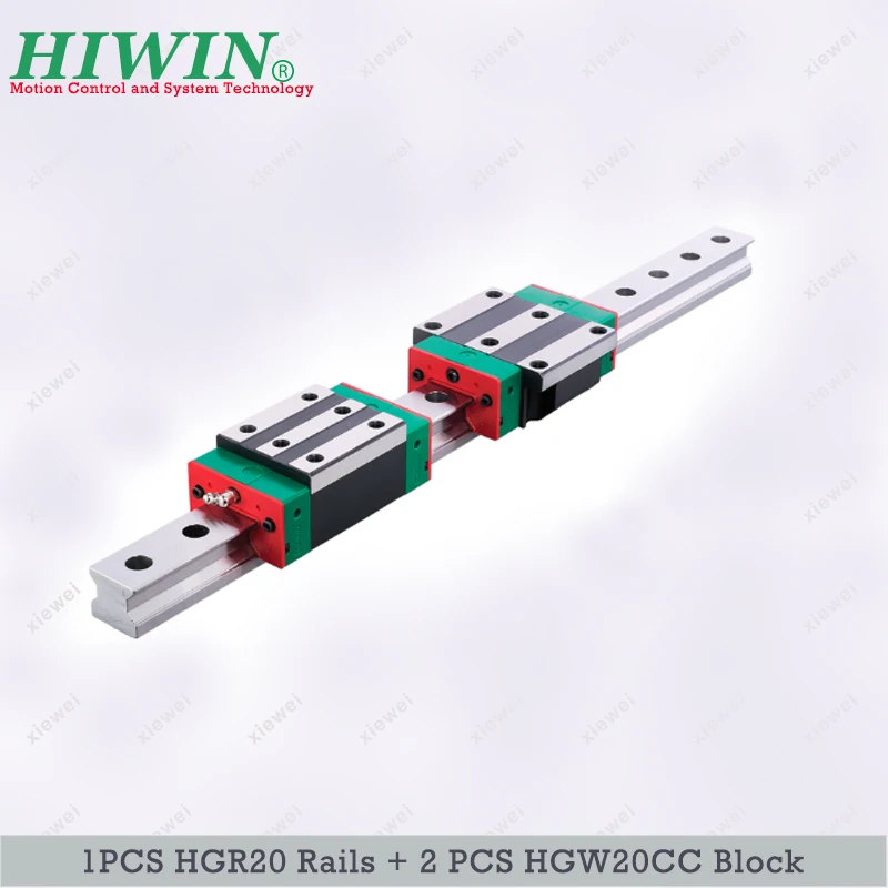 

CNC HIWIN Linear Rail HGR20 L-400mm 600mm 800mm Guideway & 2pcs HGW20CC Block Carriage Kit