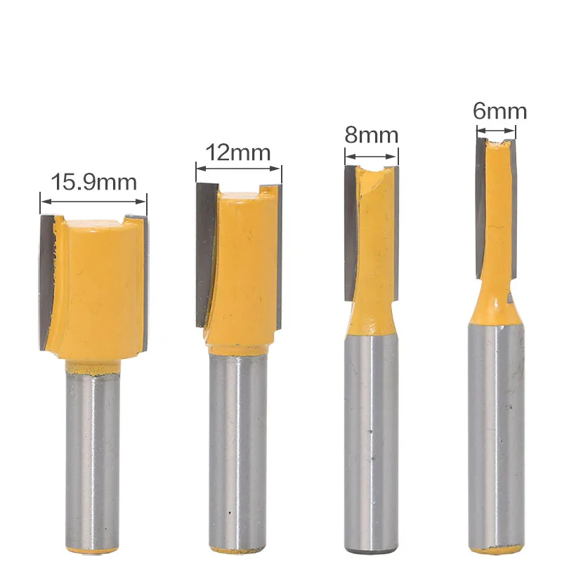 4 PCSStraight/Dado фреза-3/8 "W x20" H-8 "хвостовик