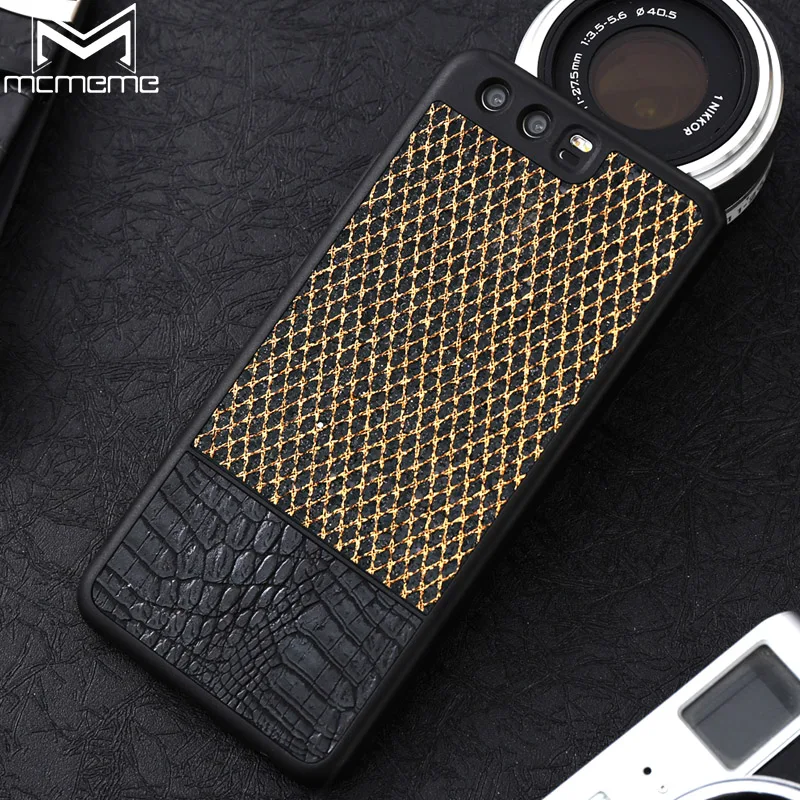 

MCMEME Luxury Glitter Bling Phone Case Cover For Huawei P10 / P10 Plus Case Hard PC+PU Leather Phone Cases For Huawei P10 Coque