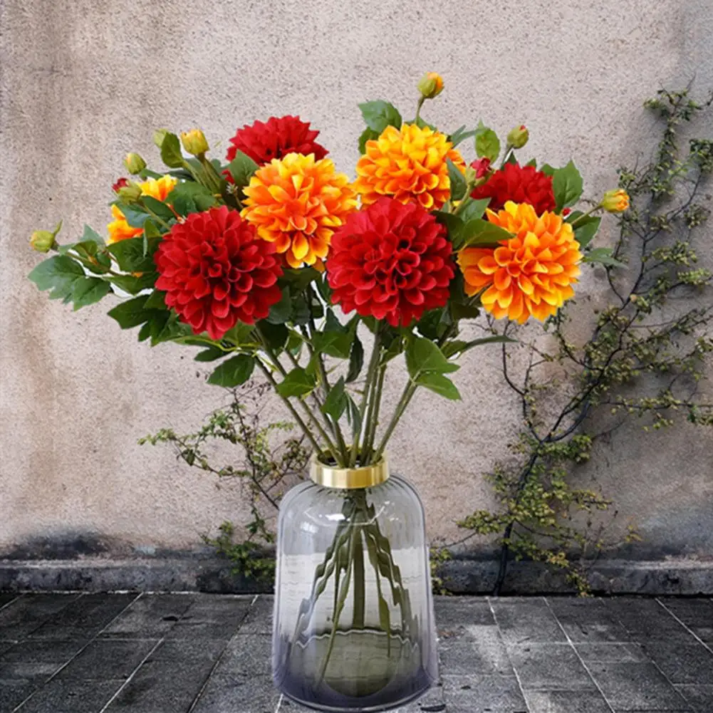 

ZOOYOO 1Pc Artificial Flower Dahlia Plant Home Garden Stage Wedding Party DIY Decor