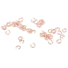 100 шт 3 мм x 0,4 мм нержавеющая сталь Розовое золото открытый прыжок кольца для самостоятельного изготовления ювелирных изделий ожерелье ремесла аксессуары
