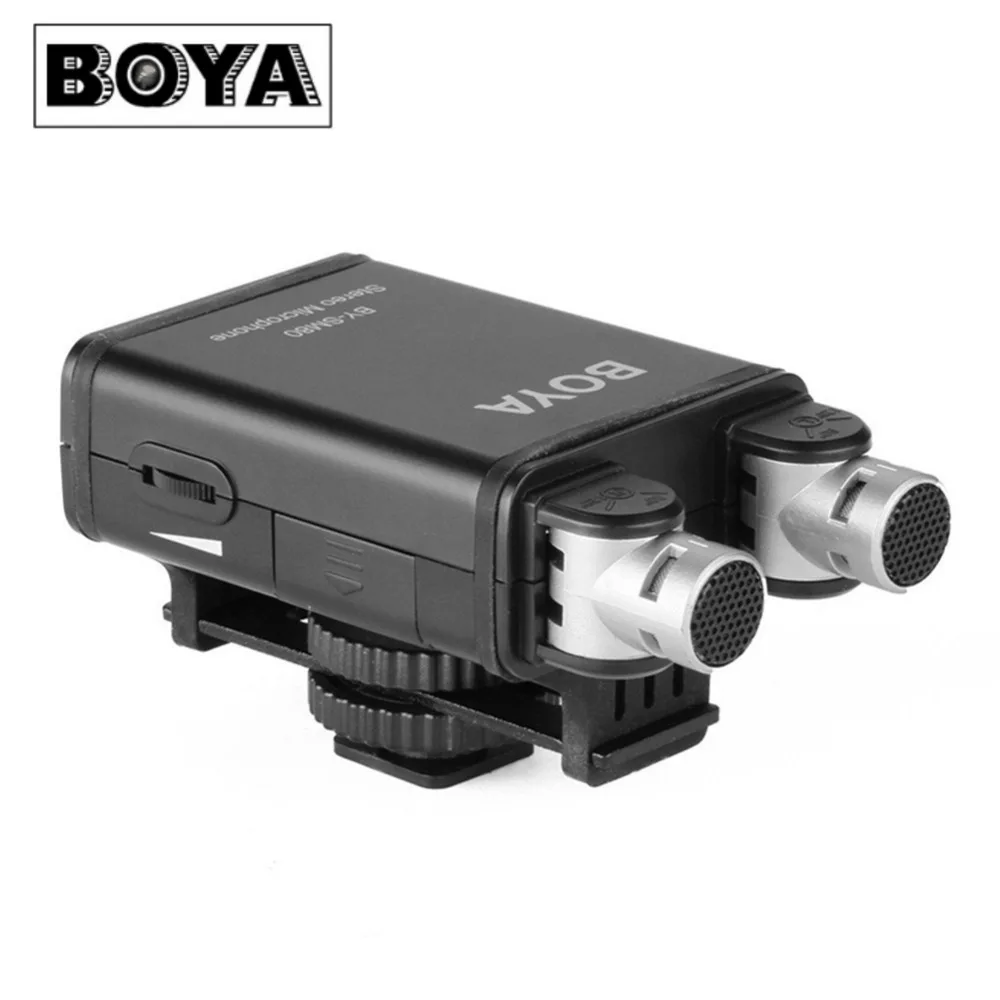 

BOYA BY-SM80 Two-channel Stereo Professional Condenser Microphone for DSLR Camera Camcorder Microphone Holder Pop Filter