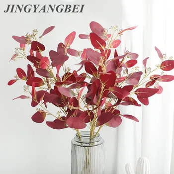 

Artificial Eucalyptus bouquet Silk Flowers Money leaf fake plant Christmas party home decoration wedding flower Decorative
